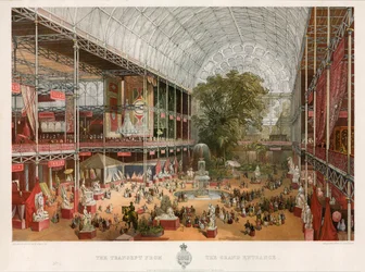 Das Transept vom Haupteingang, Große Ausstellung, 1851