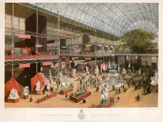 Das Transept Richtung Haupteingang, Große Ausstellung, 1851