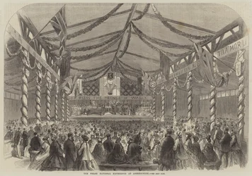 Das walisische National-Eisteddfod in Aberystwyth (Stich)