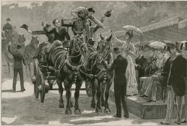 Pfingstmontags-Kutschparade im Regents Park; Prinzessin May überreicht die Abzeichen