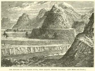 Die Ufer des Fraser River, nahe Lilloet, British Columbia