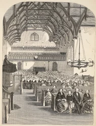 Die Kapelle im Brixton-Gefängnis, Illustration aus The Criminal Prisons of London and Scenes from Prison Life von Henry Mayhew und John Binny, veröffentlicht 1862