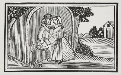 Der Tod von Guy, Illustration aus Chap-books des achtzehnten Jahrhunderts von John Ashton, veröffentlicht 1882