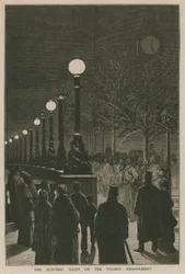 Das elektrische Licht auf dem Thames Embankment