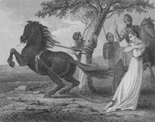 Die Hinrichtung von Brunhilda von Austrasien durch Chlothar II., 613