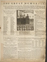 Das große Denkmal, oder, Eine Liste der Namen der angeblichen Richter, die unseren verstorbenen Souverän König Karl I. verurteilten, im sogenannten Hohen Gerichtshof, 27. Januar