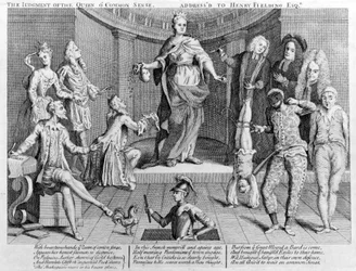 Das Urteil der Königin des gesunden Menschenverstands, adressiert an Henry Fielding Esq., 1736