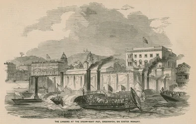 Die Landung am Dampfschiffpier, Greenwich, am Ostermontag
