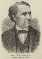 Der verstorbene M Louis Blanc, französischer politischer Schriftsteller (Stich)