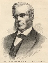 Der verstorbene Herr Benjamin Nathan (Gravur)