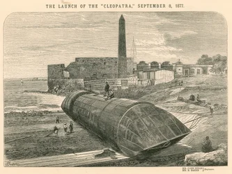 Der Stapellauf der Cleopatra, 8. September 1877