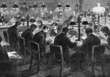 Der Reporterraum im House of Commons