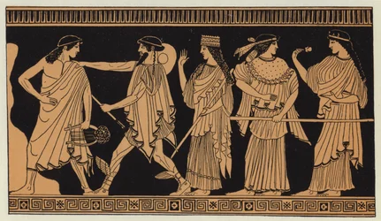 Die drei Göttinnen, von Hermes zu Paris gebracht