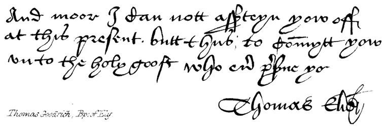 Thomas Goodrich, Bischof von Ely