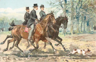 Drei Reiter auf dem Land