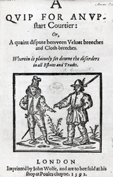 Titelblatt für A Quip for an Upstart Courtier von Robert Greene, 1592