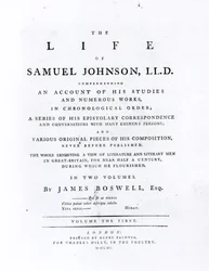 Titelseite, aus Das Leben von Samuel Johnson von James Boswell