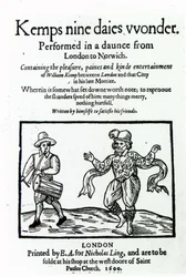 Titelseite zu William Kemps Nine Days Wonder, veröffentlicht 1600