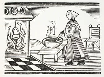 Tom Thumb, Illustration aus Chap-books des achtzehnten Jahrhunderts von John Ashton, veröffentlicht 1882