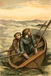 Zwei Personen gerettet von Leask und seinem jungen Sohn vor Stromness