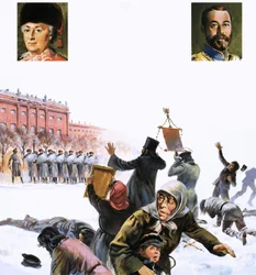 Unidentifizierte Szene aus der Russischen Revolution von 1905