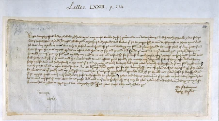 Valentinsbrief von Margery Brews an John Paston III, Februar 1477