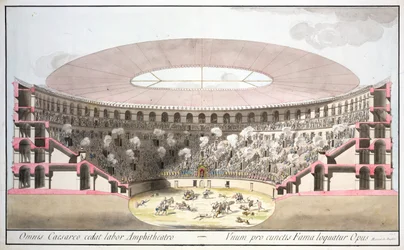 Ansicht des Amphitheaters von Caesar
