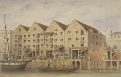 Ansicht von Chamberlains Wharf, Tooley Street, 1846