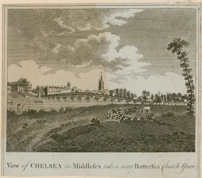 Ansicht von Chelsea in Middlesex, nahe dem Battersea-Kirchhof