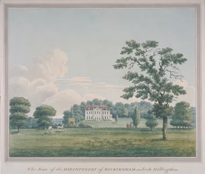 Ansicht von Hillingdon House, ca. 1820 (Aquarell auf Papier)
