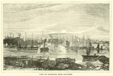 Blick auf Liverpool von Seacombe