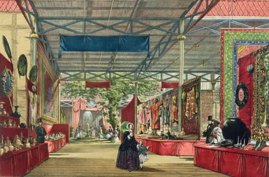 Ansicht des Indien-Abschnitts der Großen Ausstellung von 1851, aus Dickinsons Comprehensive Pictures