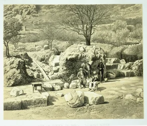 Ansicht des Tempels des Mars, aus A History of Discoveries at Helicarnassus, Cnidus, & Branchidae, von Charles Thomas Newton, veröffentlicht 1862