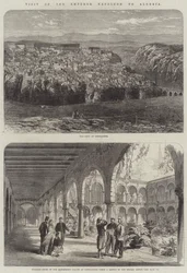 Besuch von Kaiser Napoleon in Algerien (Stich)