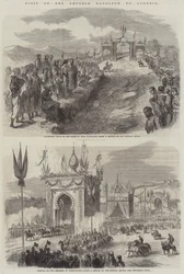 Besuch von Kaiser Napoleon in Algerien (Stich)