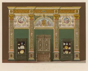 Wanddekoration und Schränke