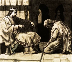 Waltheof ging nach Normandie, um eine Begnadigung von König Wilhelm zu suchen