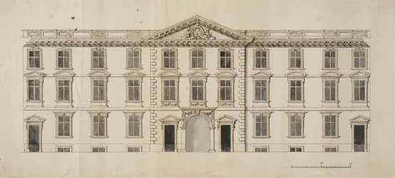 Westfassade des vorgeschlagenen neuen Gebäudes für das Garden Quadrangle am New College