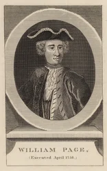 William Page, hingerichtet im April 1758