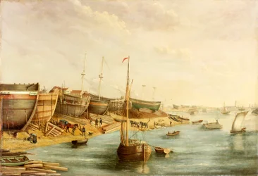 William Piles Werft, North Sands, ca. 1830