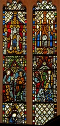 Fenster EW mit St. Peter und St. Paul; die Verkündigung