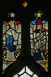 Fenster N6 mit einem König (Edmund?) und einem Propheten