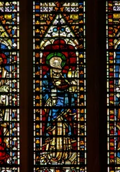Fenster Ww, den heiligen Petrus darstellend