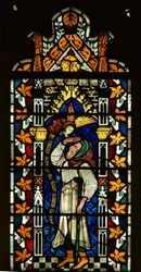 Fenster mit Darstellung von Abraham