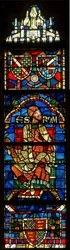 Fenster mit einer genealogischen Figur: Escrom