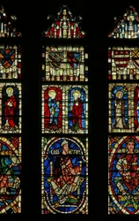 Fenster mit genealogischen Figuren, darunter Obed