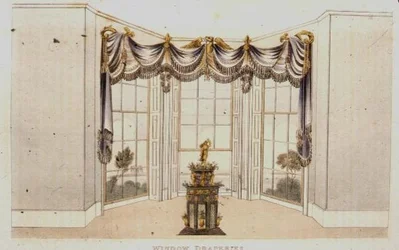 Fenstervorhänge, Tafel 113 aus Ackermann