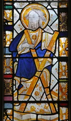 Fenster n3 mit Darstellung von St. Andreas
