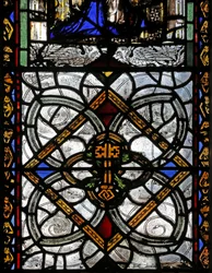 Fenster n4, Grisaille & St. Peter Emblem