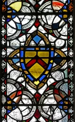 Fenster n4, Grisaille & Wappen